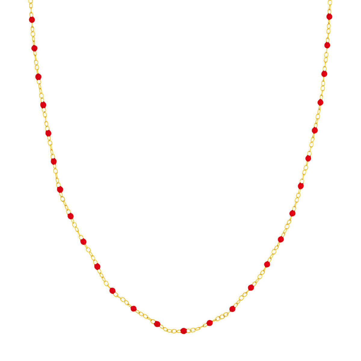 Enamel Bead Station Necklace