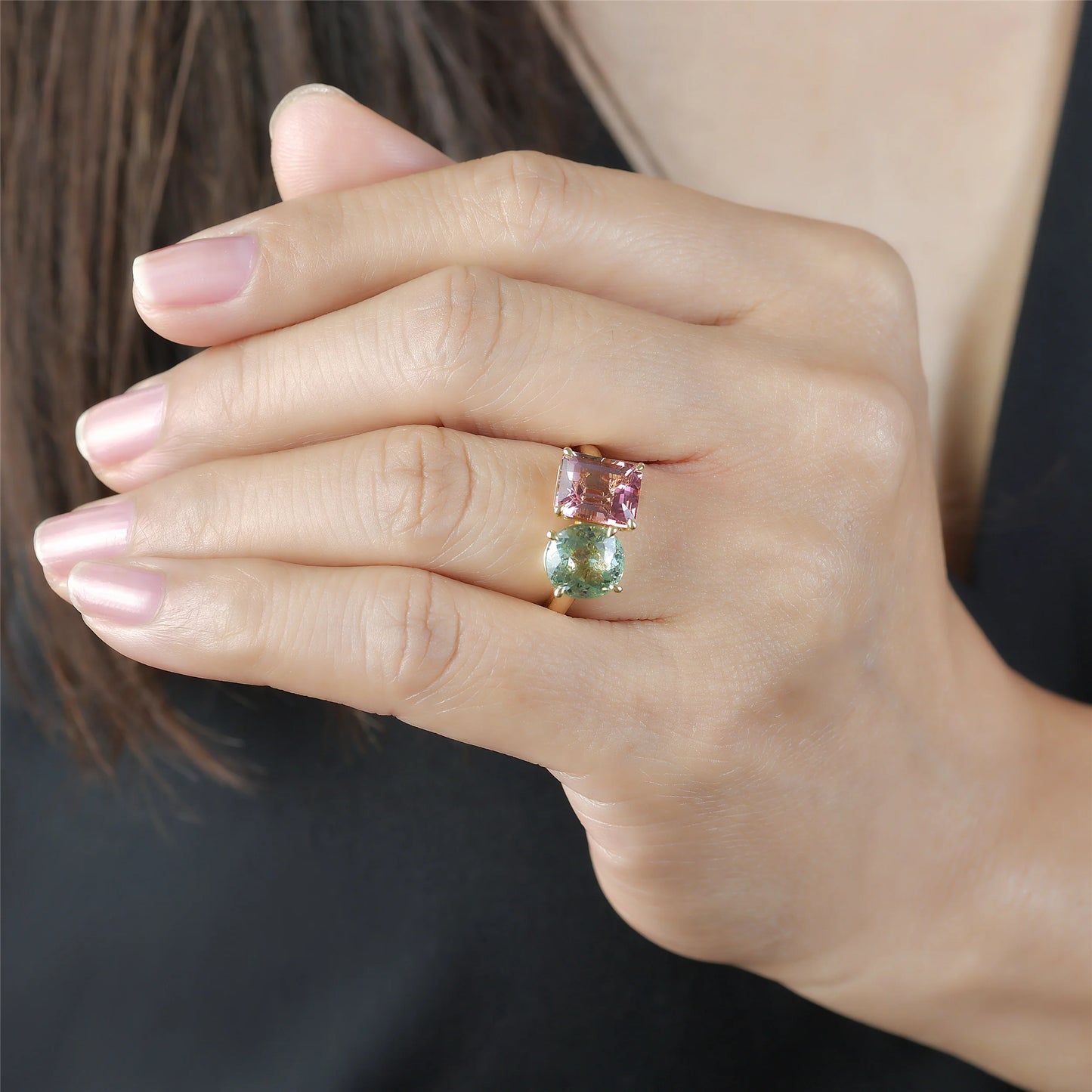 Lionheart- Toi Et Moi Pastel Tourmaline Ring – Henri Noël