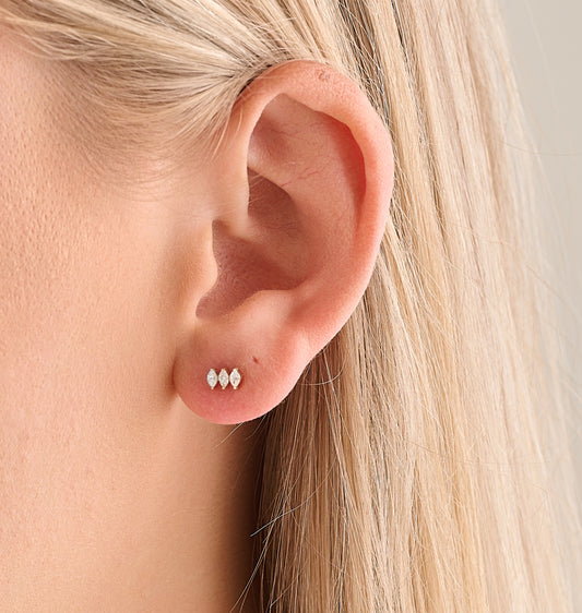 Trio Marquise Studs