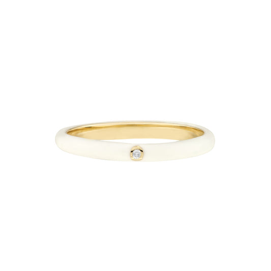 Diamond Bezel Enamel Ring