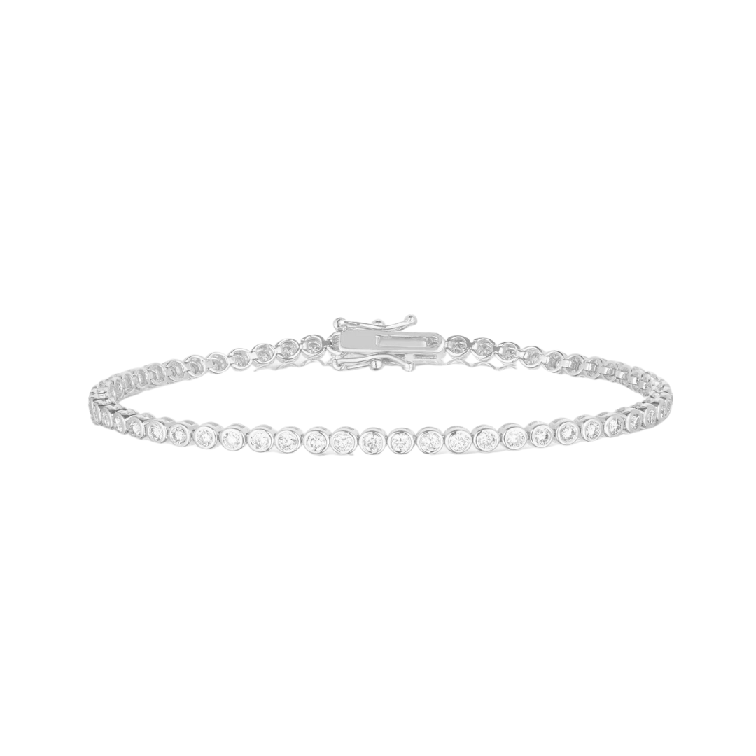 Bezel Diamond Tennis Bracelet