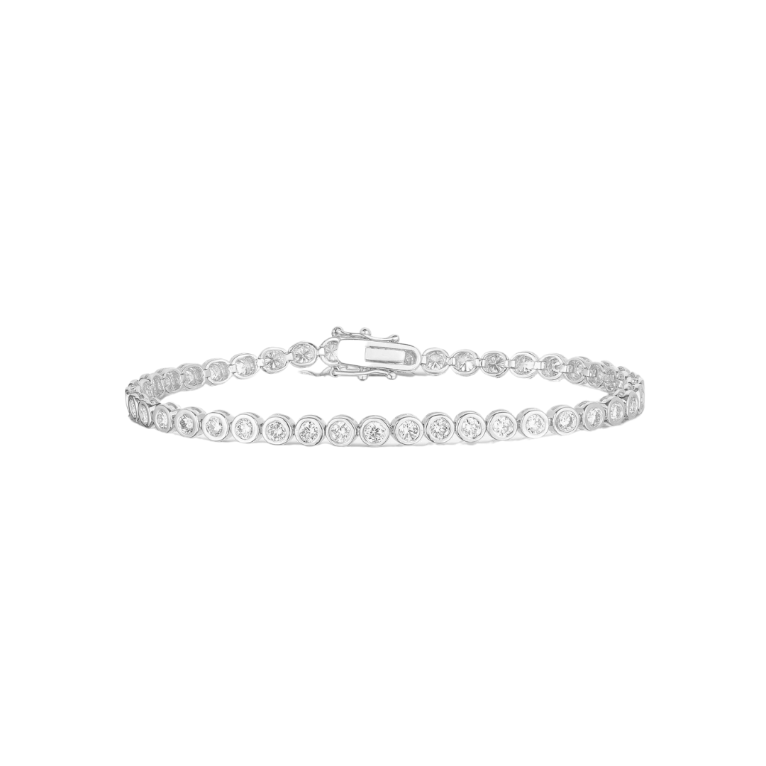 Bezel Diamond Tennis Bracelet