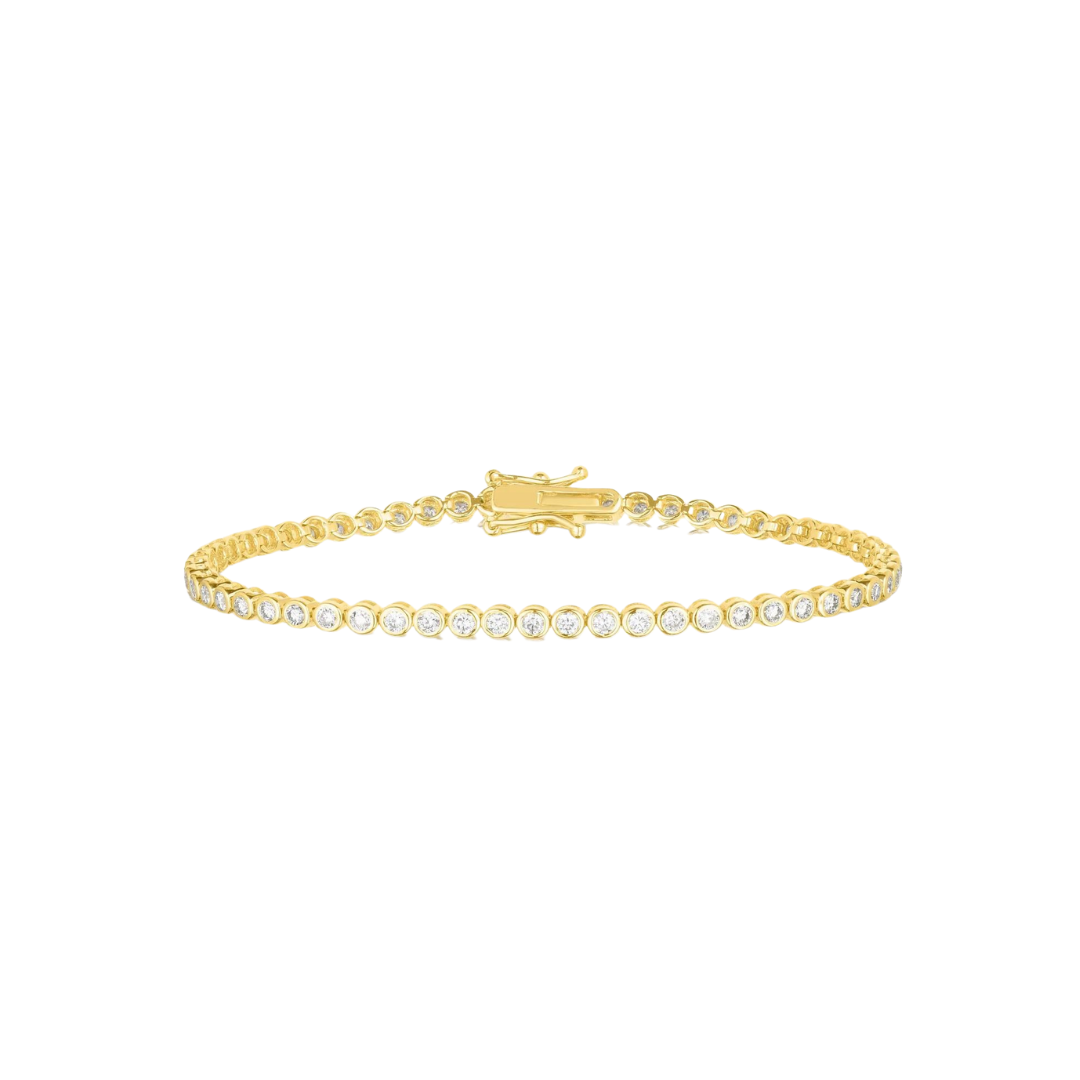 Bezel Diamond Tennis Bracelet