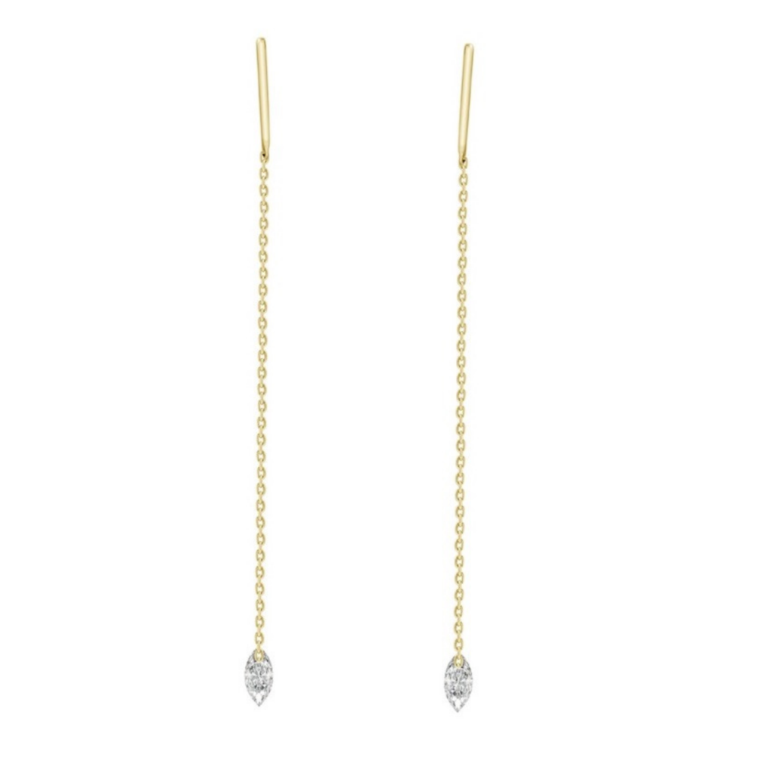 Marquise Diamond Threader Earrings
