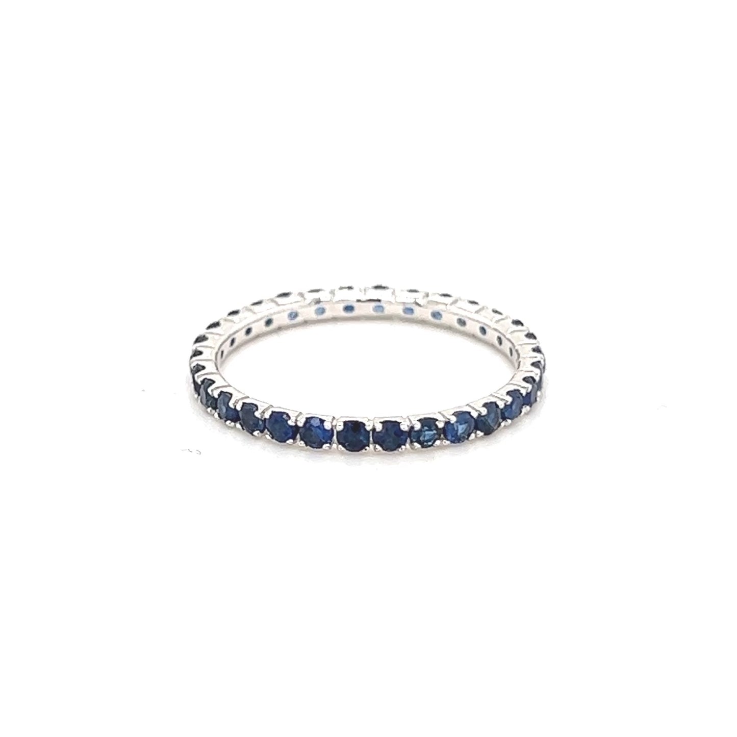 Small Blue Sapphire Eternity Band