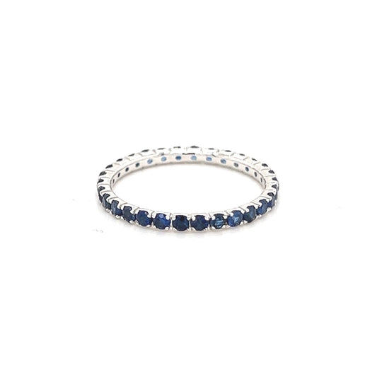 Small Blue Sapphire Eternity Band