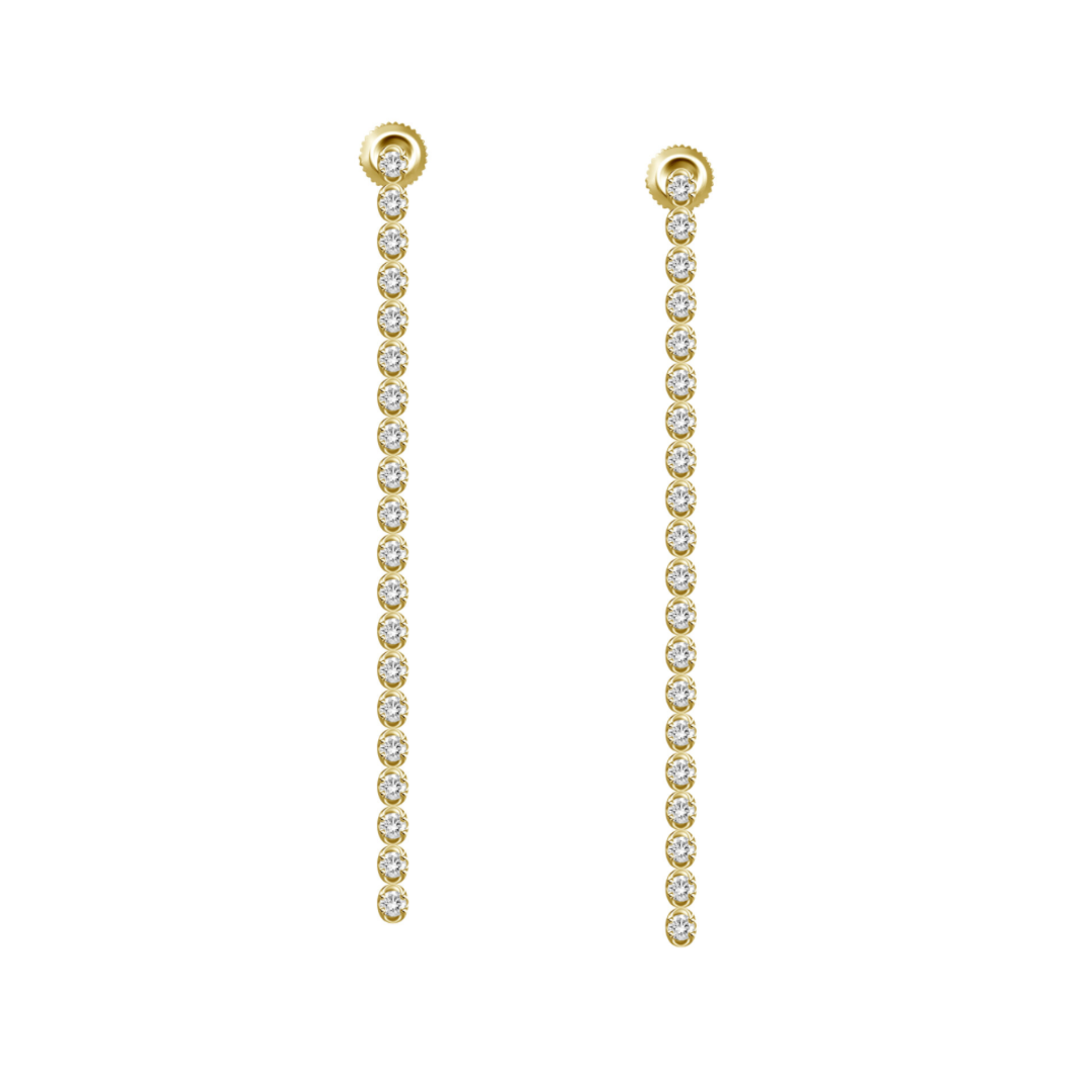 Diamond Tennis Earrings