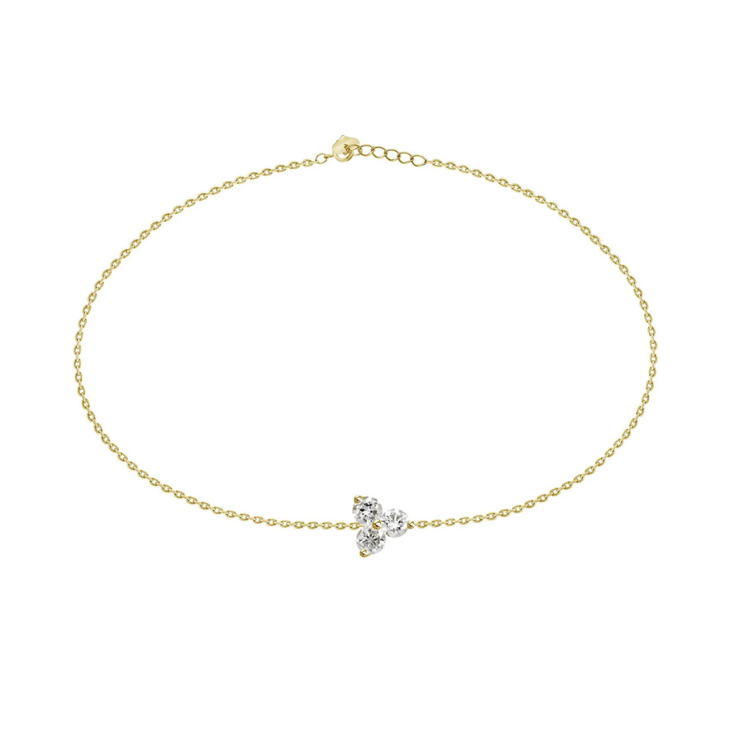 Adjustable Trio Diamond Bracelet