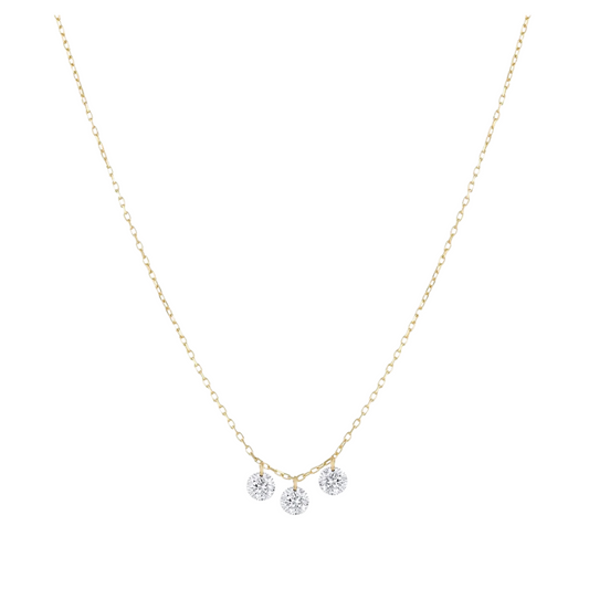 Diamond Trio Drop Necklace