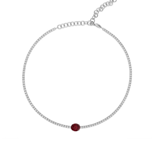 Ruby and Diamond Tennis Choker