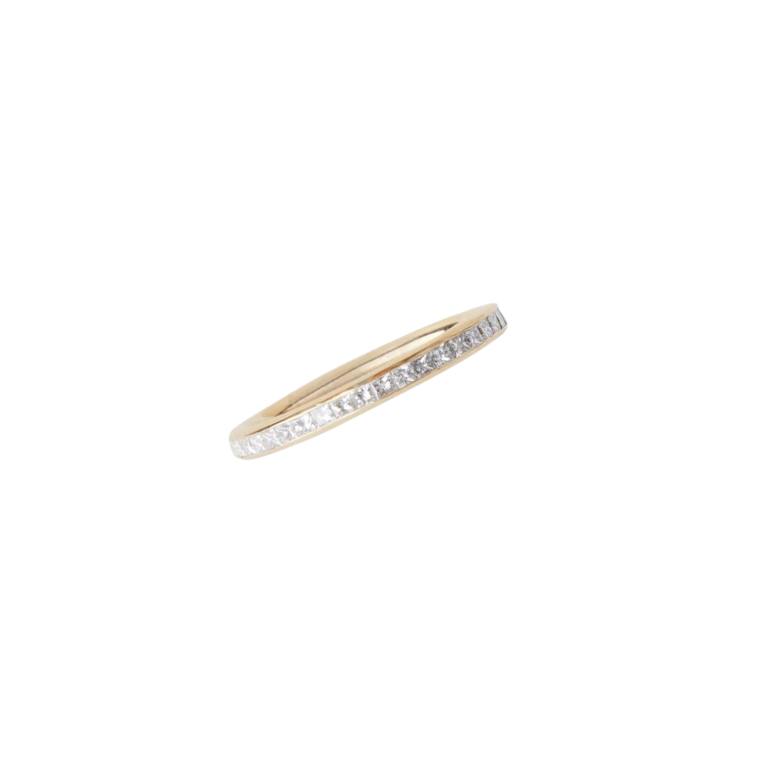 Channel Set Square Cut Diamond Band