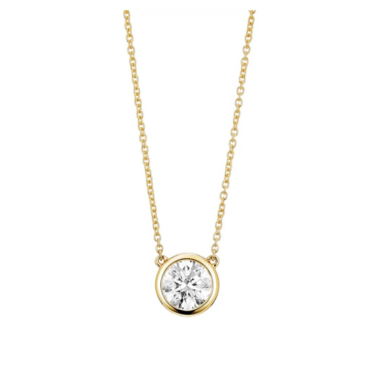 Adjustable Bezel Diamond Necklace – Henri Noël