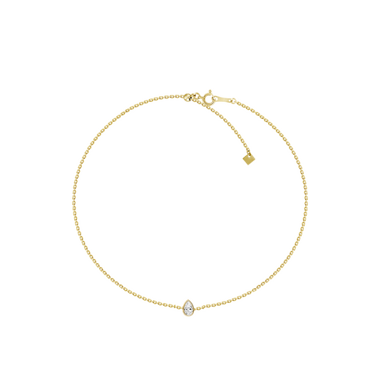 Adjustable Bezel Diamond Pear Bracelet – Henri Noël