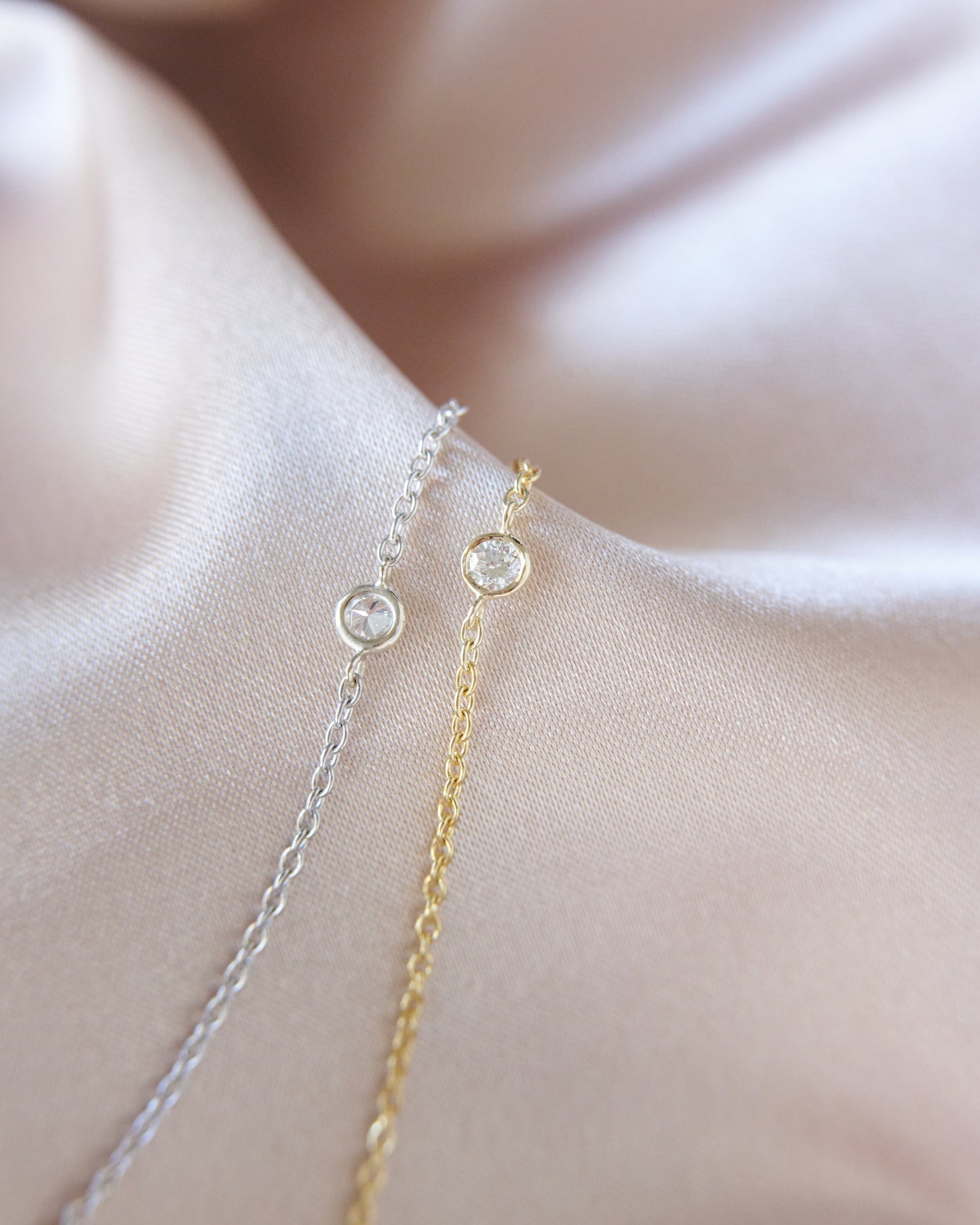 Adjustable Bezel Round Diamond Bracelet