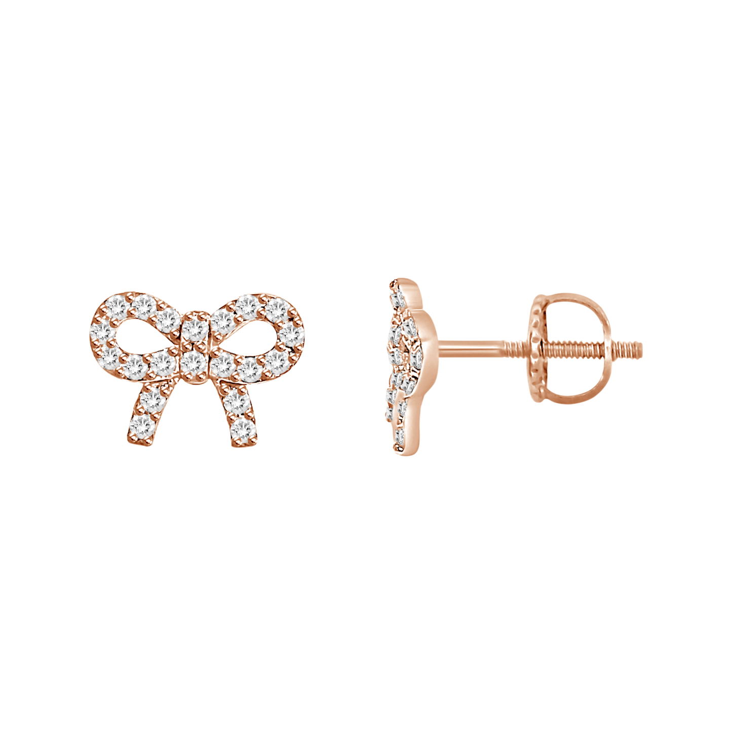 Diamond Bow Earrings