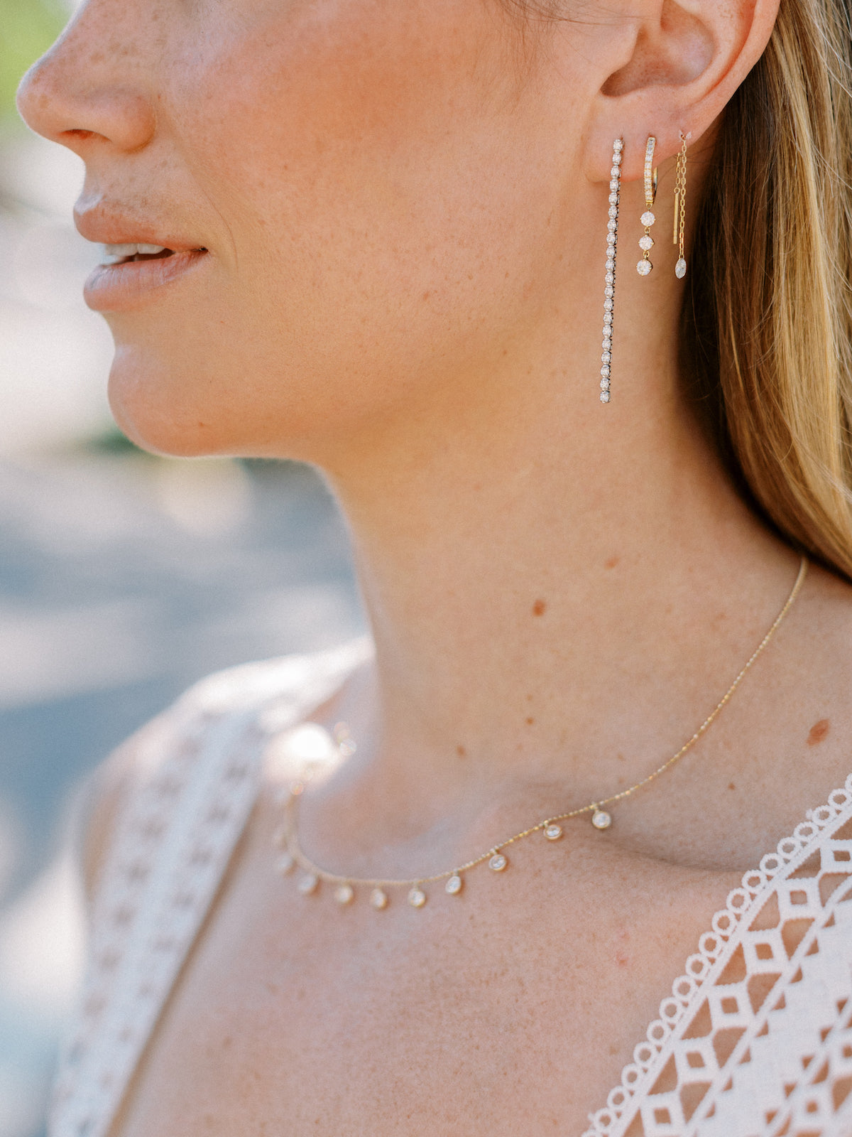 Marquise Diamond Threader Earrings