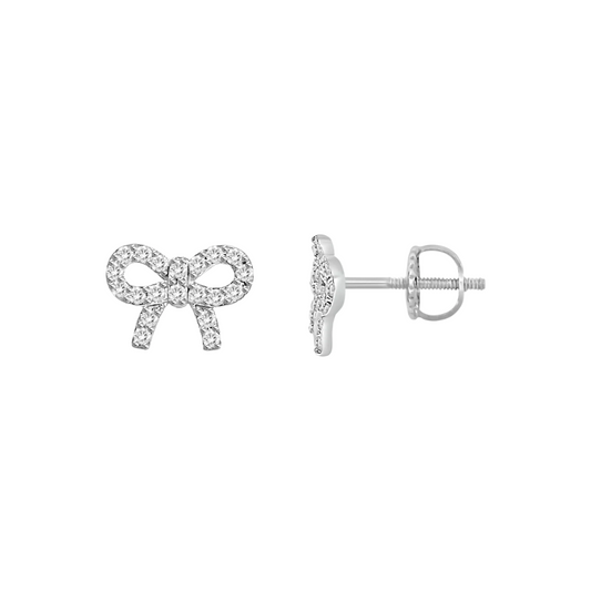 Diamond Bow Earrings – Henri Noël