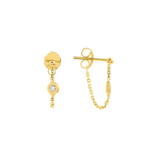 Diamond Chain Cuff Earrings – Henri Noël