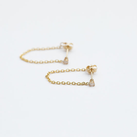 Diamond Chain Earrings – Henri Noël