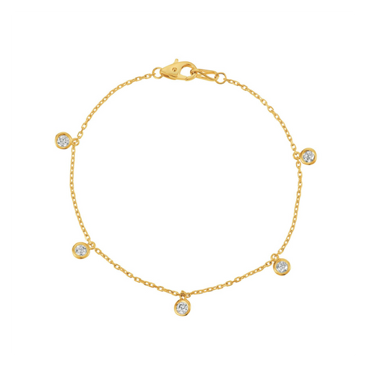 Diamond Drop Station Bracelet – Henri Noël