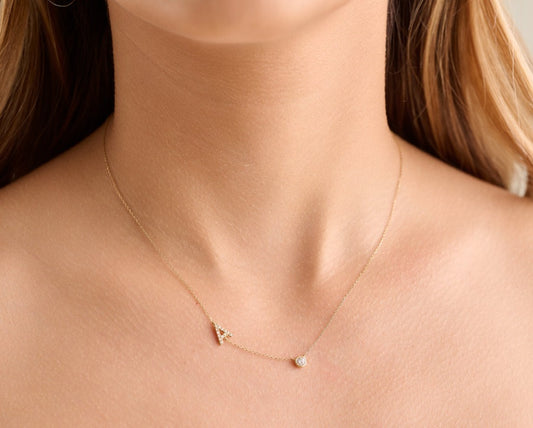 Diamond Initial Necklace – Henri Noël