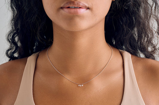 Diamond Trio Drop Necklace