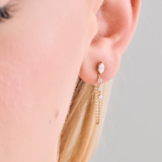 Marquise Chain Drops