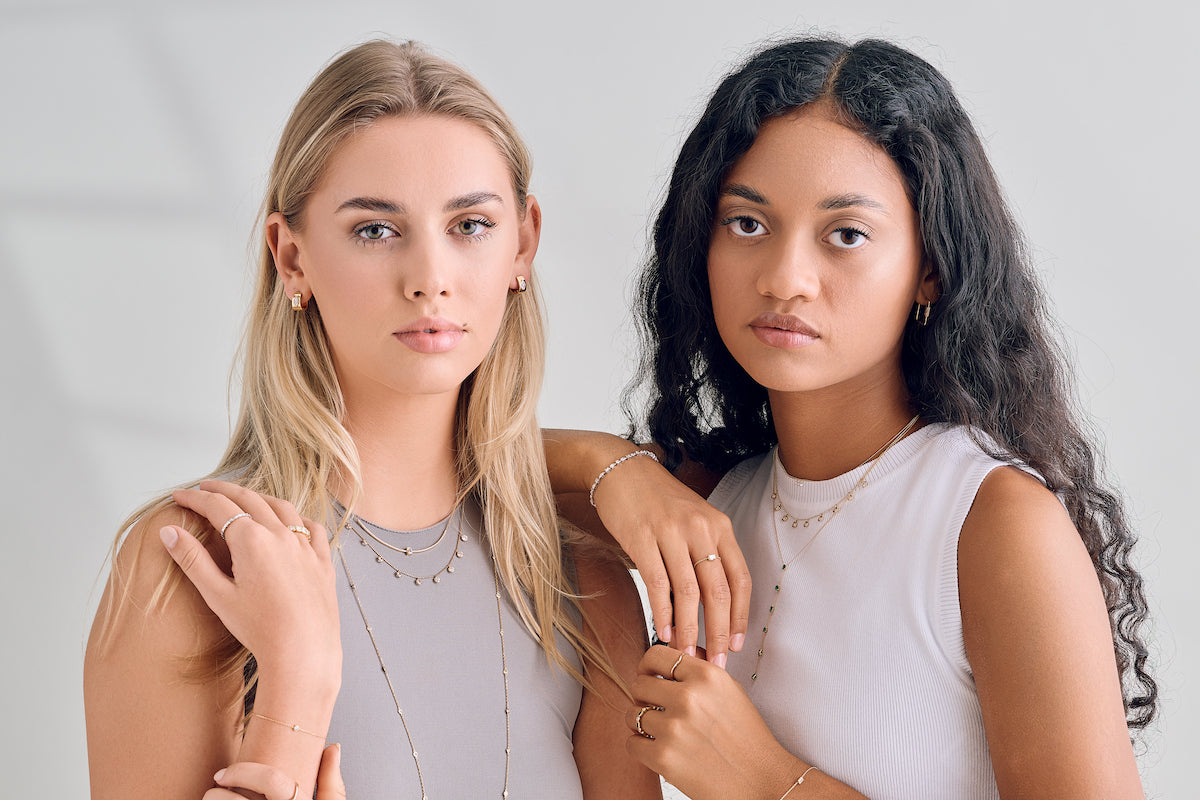 Diamond Paperclip Hoops