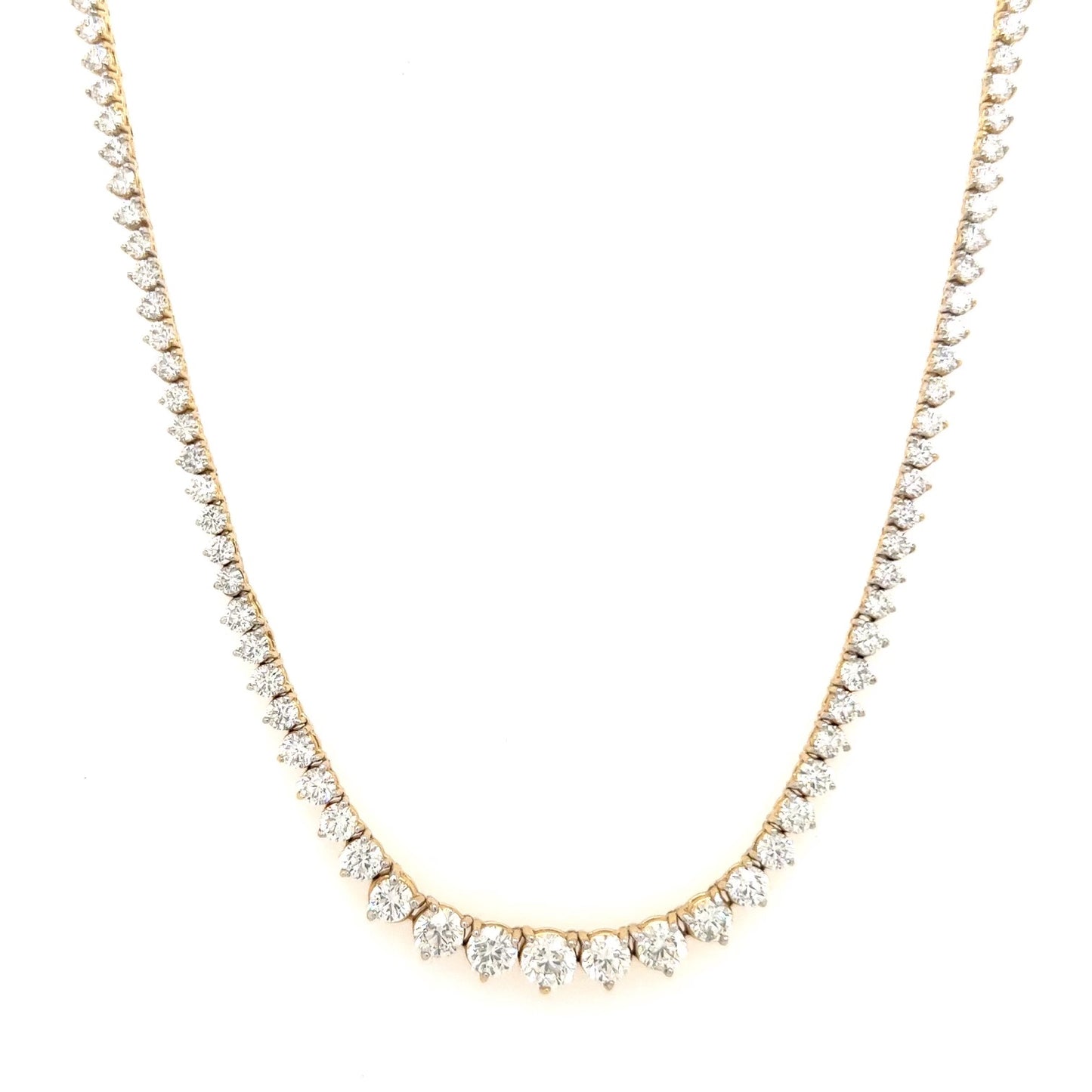 Adjustable Graduated Diamond Tennis Necklace