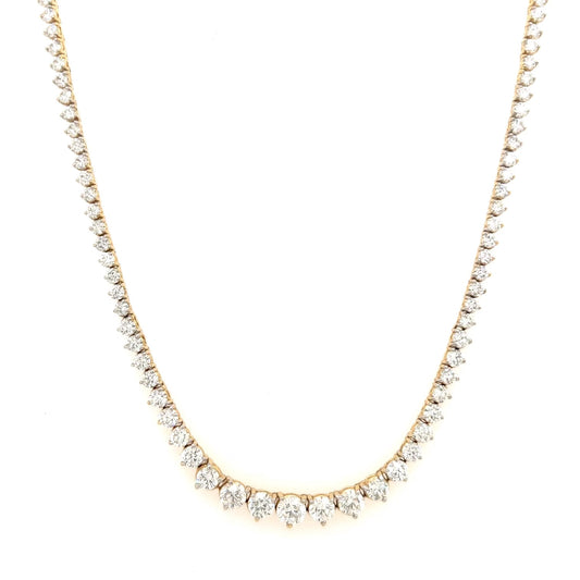 Adjustable Graduated Diamond Tennis Necklace