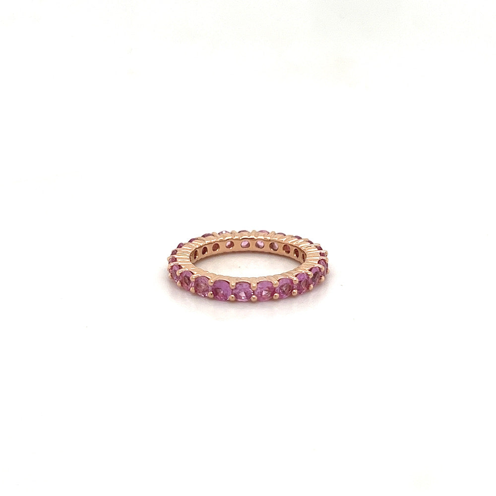 Pink Sapphire Eternity Band - Main Image