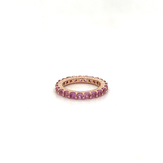 Pink Sapphire Eternity Band