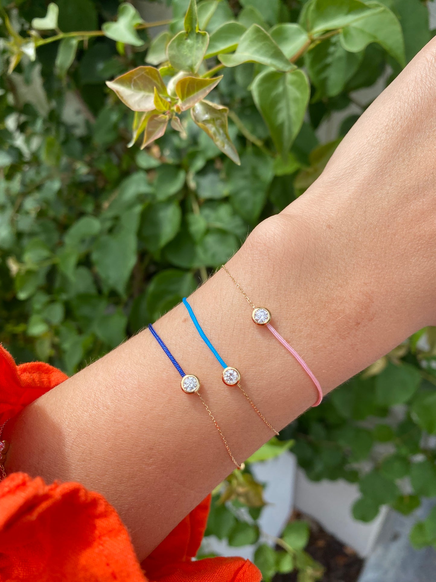 Color Cord Diamond Bracelet