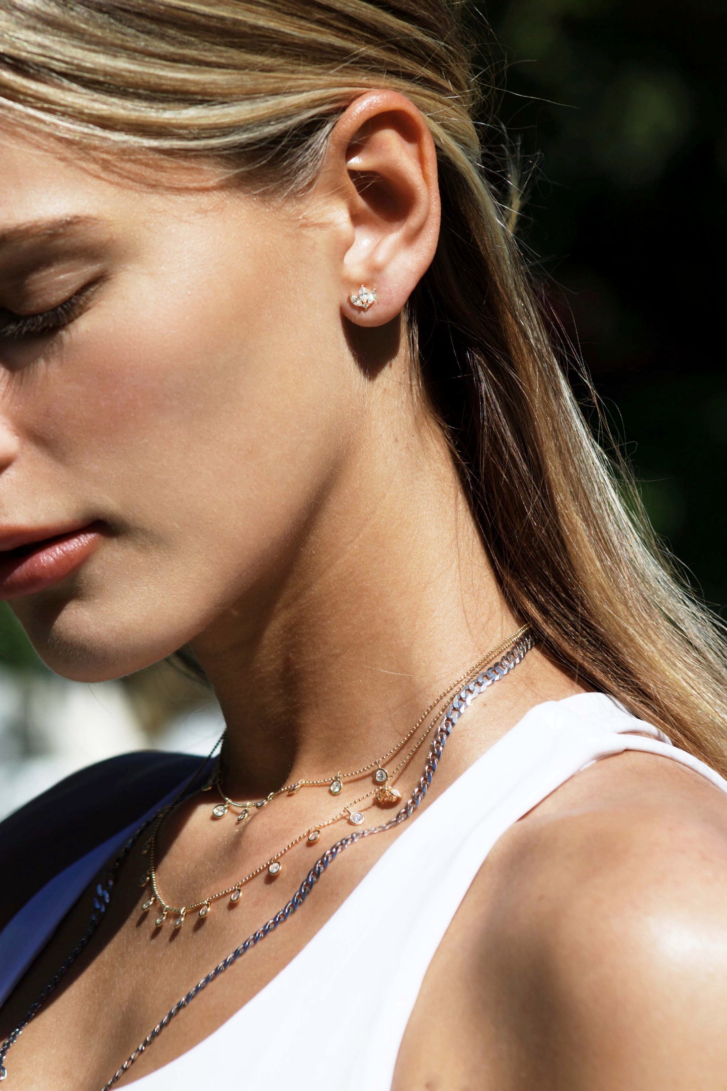 Marquise and Round Studs