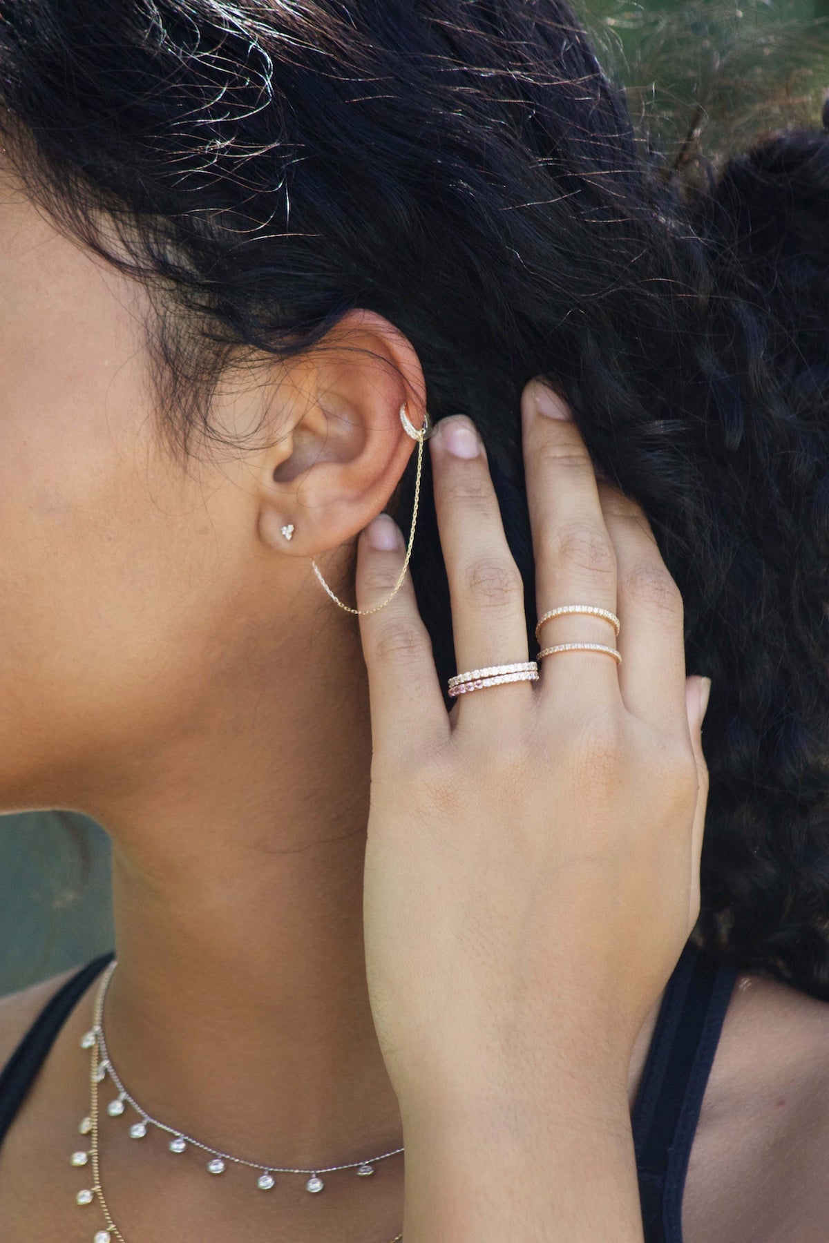 Nicole Diamond Cuff Earring