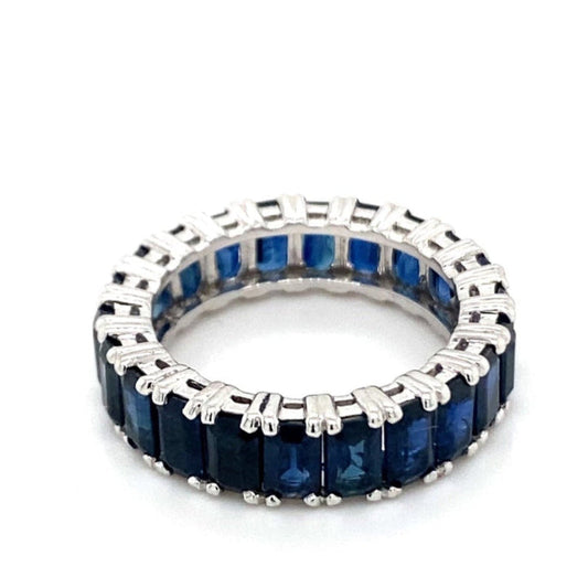 Large Blue Sapphire Eternity Band – Henri Noël