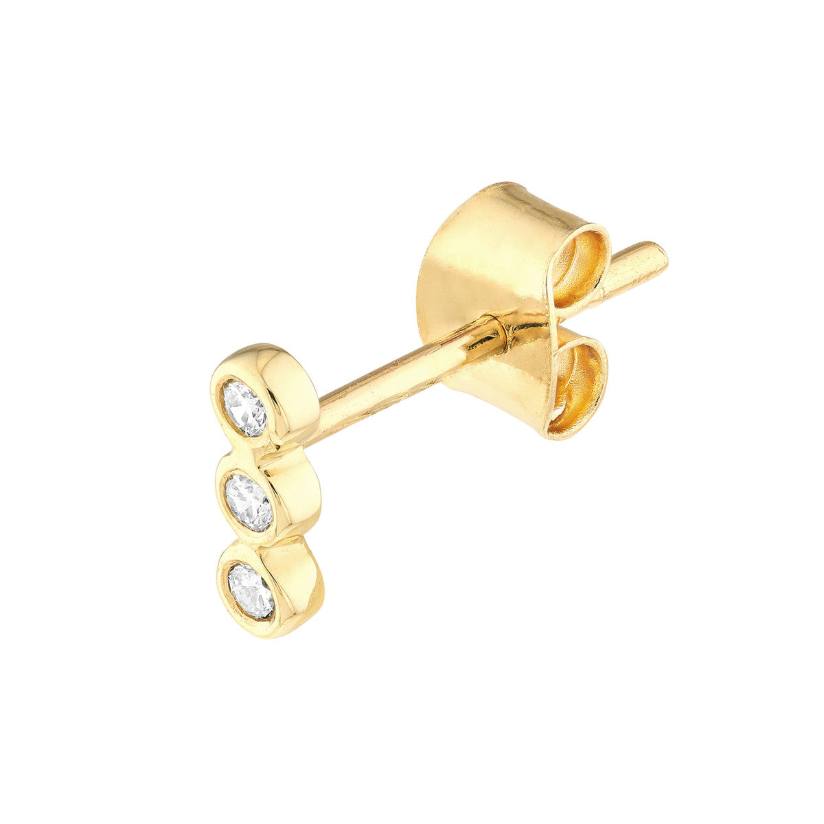 Diamond Bezel Trio Studs