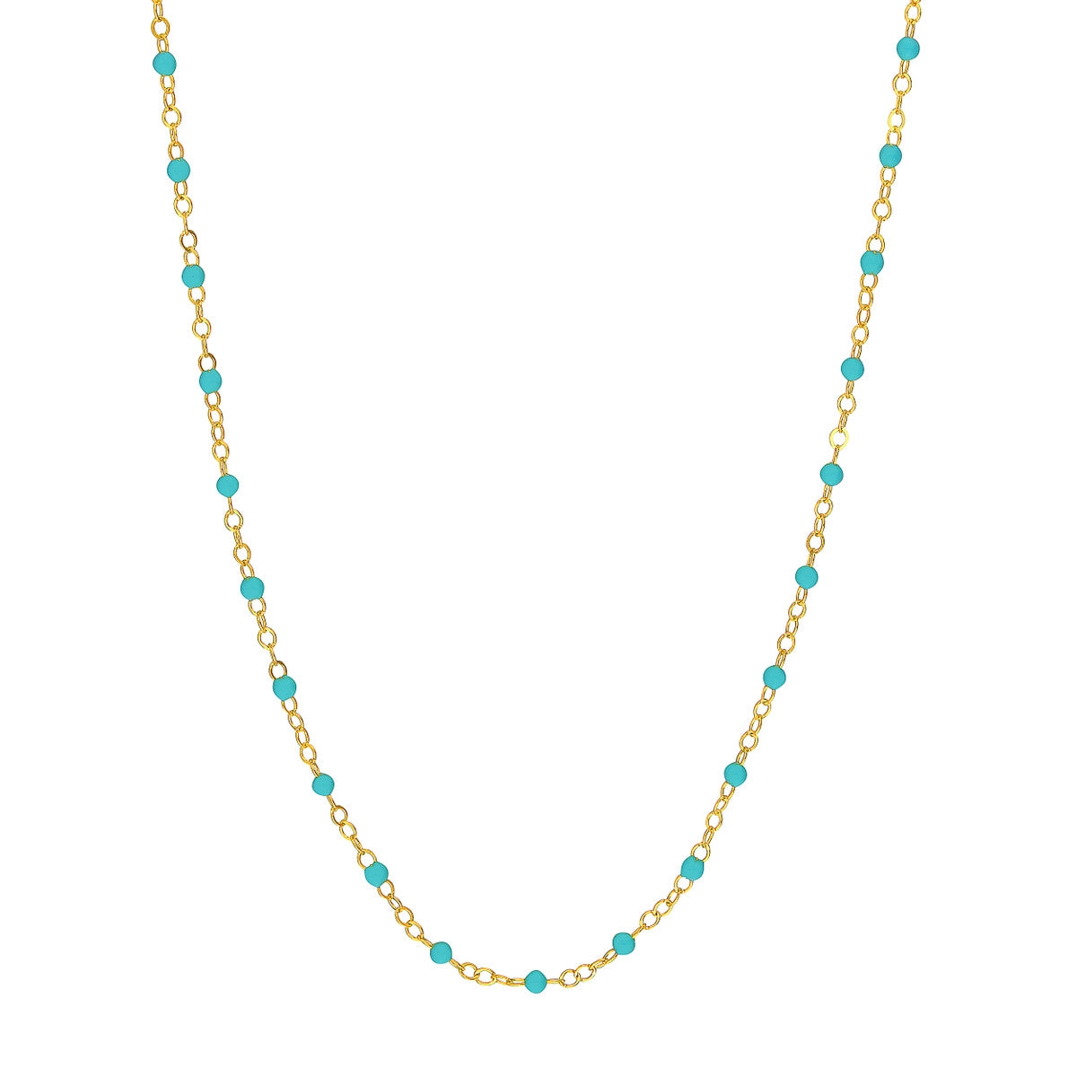 Enamel Bead Station Necklace
