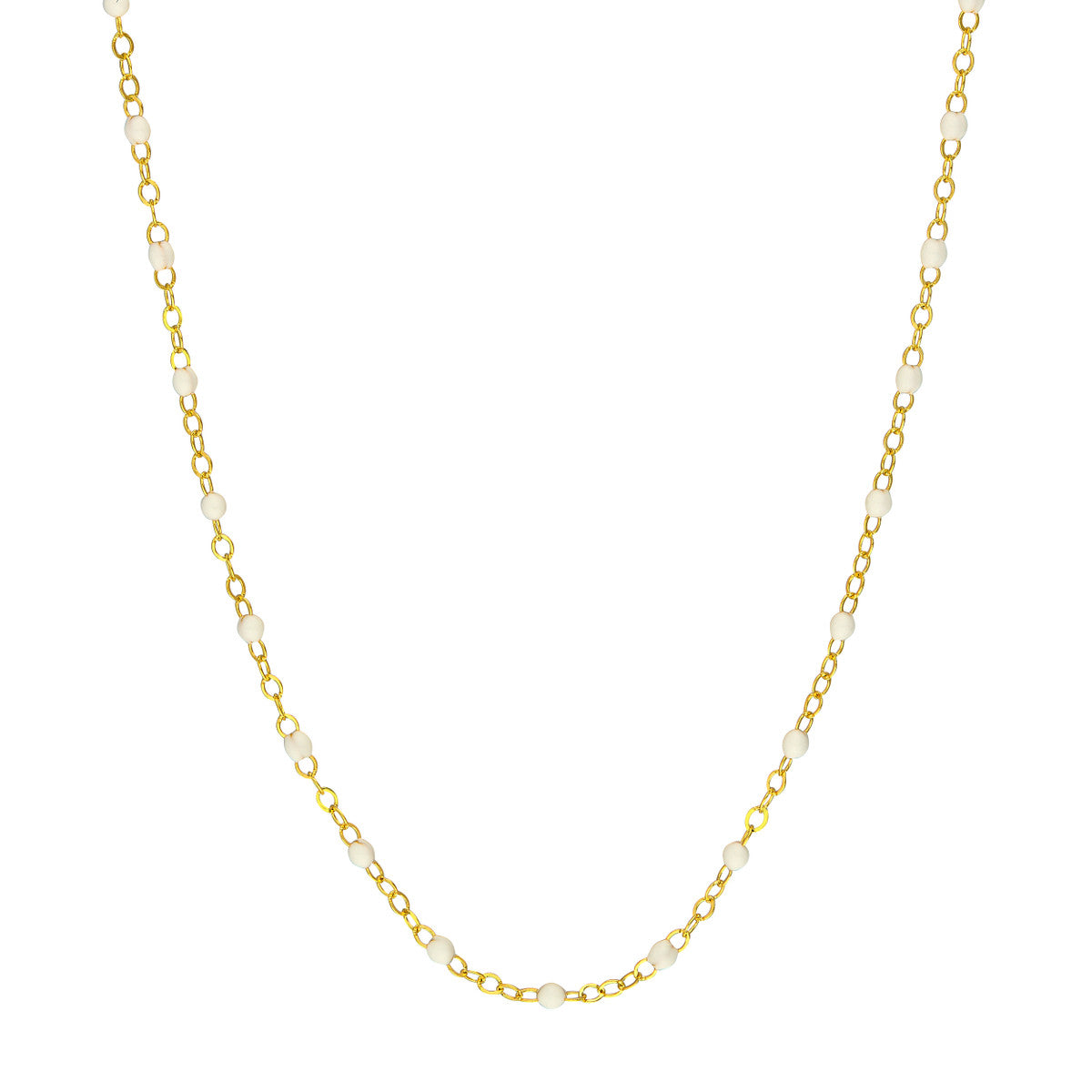 Enamel Bead Station Necklace
