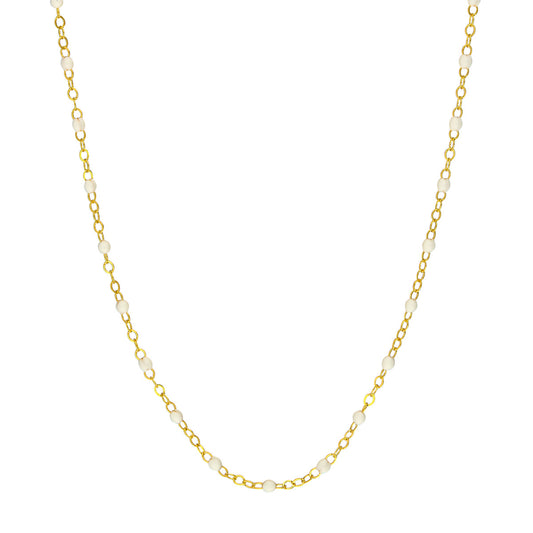 Enamel Bead Station Necklace