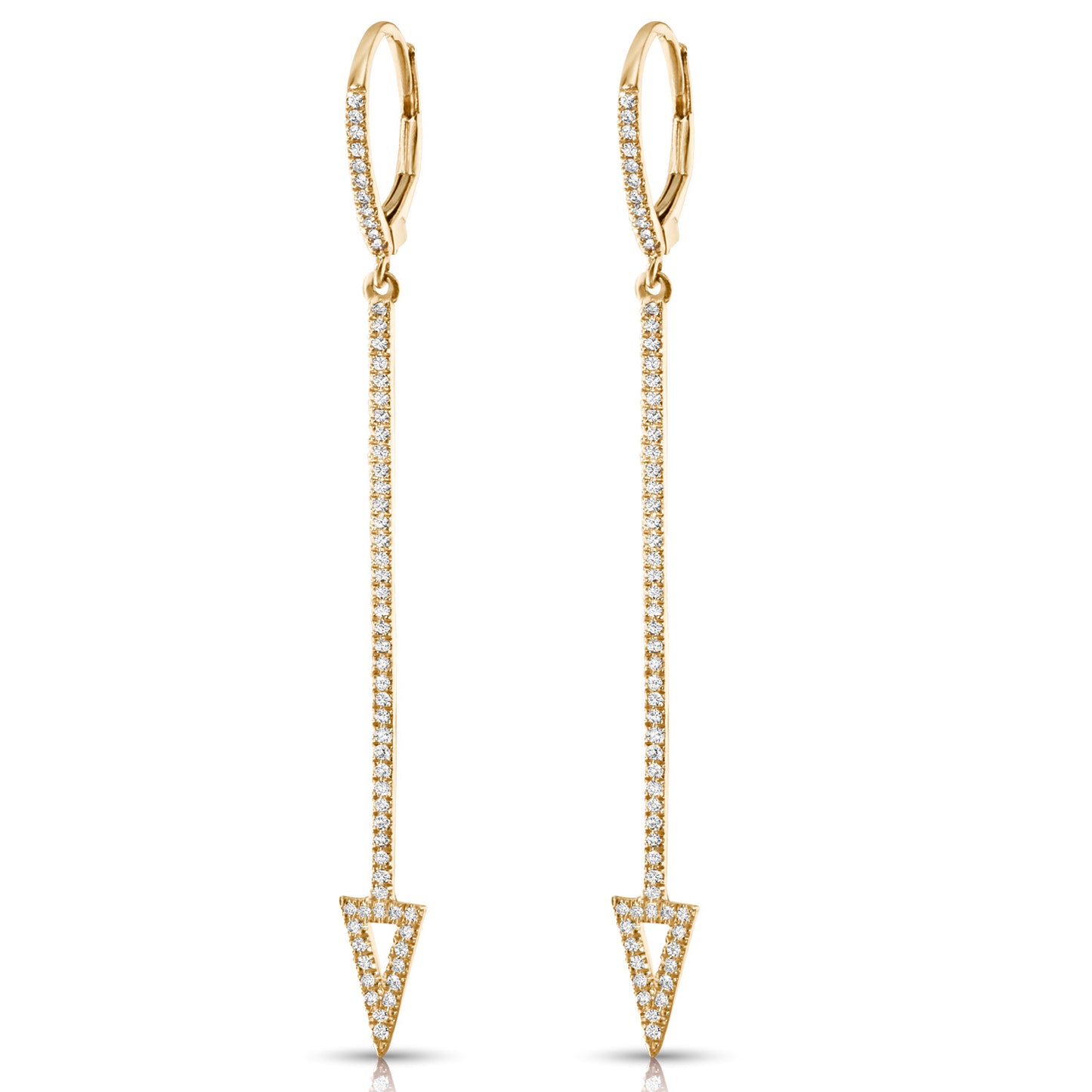 Hunter Diamond Arrow Earrings | Yellow Gold