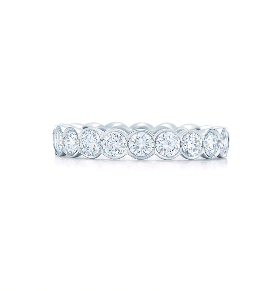 Semi Bezel Set Eternity Band – Henri Noël