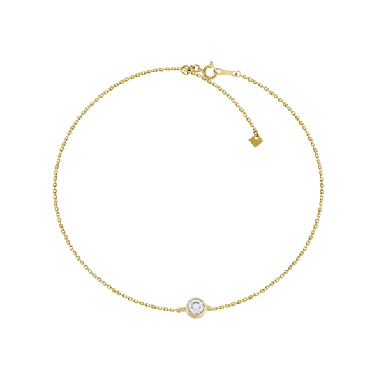 Adjustable Bezel Round Diamond Bracelet