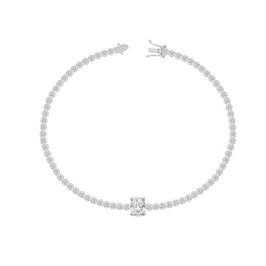 Center Diamond Tennis Bracelet