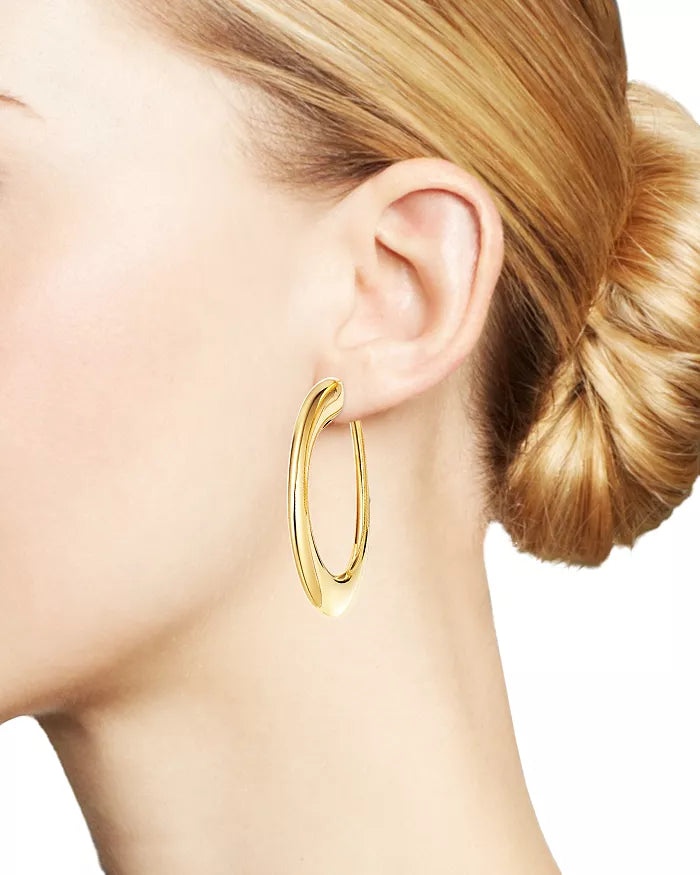 Pre-Owned Roberto Coin Oval Hoop Earrings