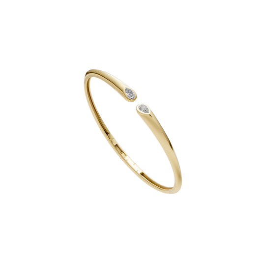 Pear Diamond Cuff Bangle