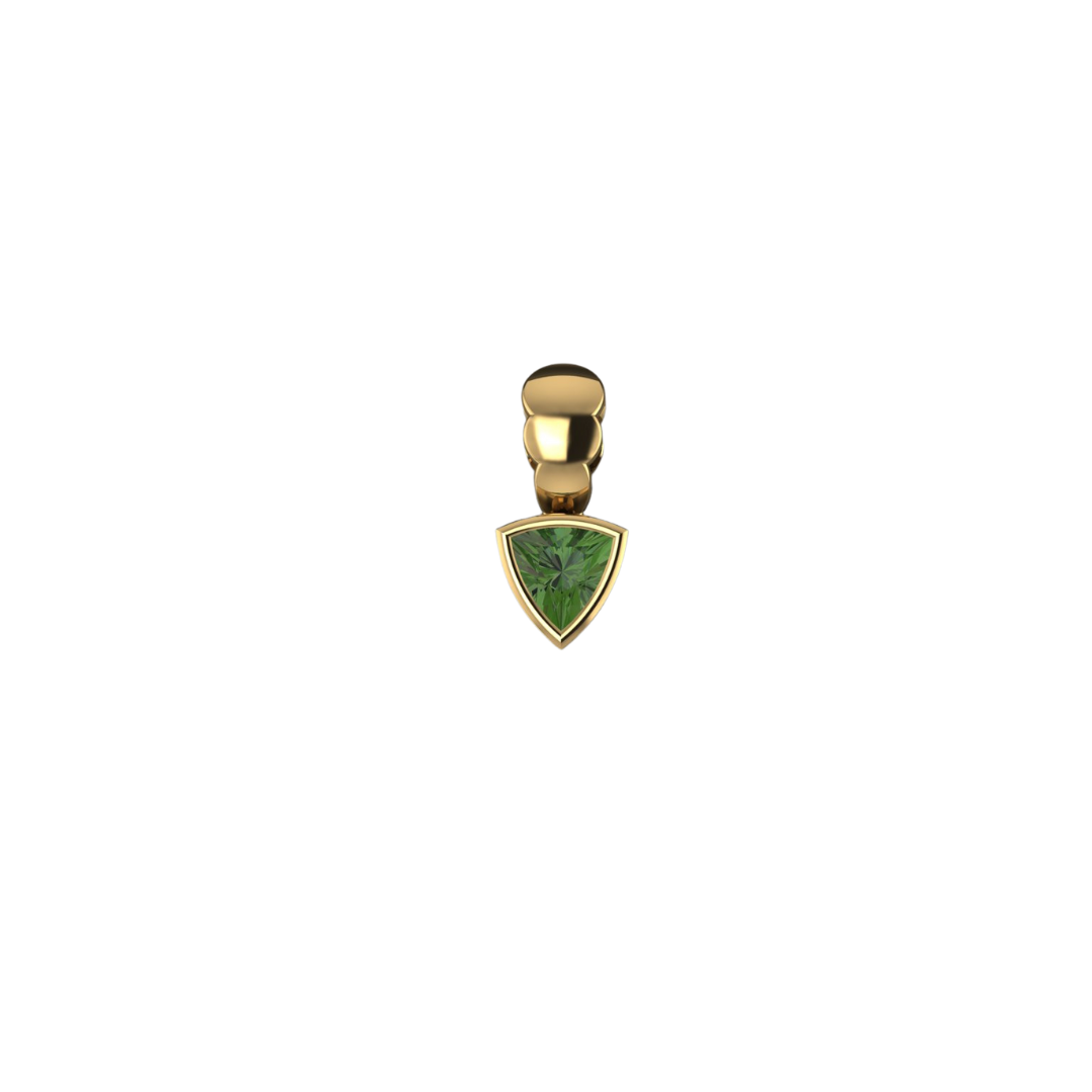 Bezel Set Green Tourmaline Pendant