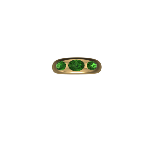 Tsavorite Garnet Bubble Ring