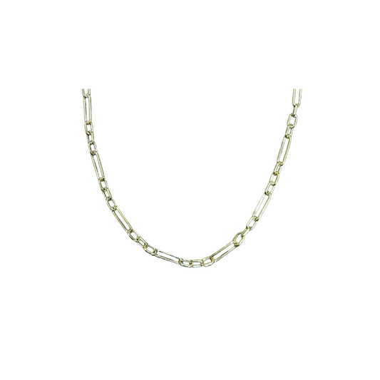 14K Mixed Paperclip Chain