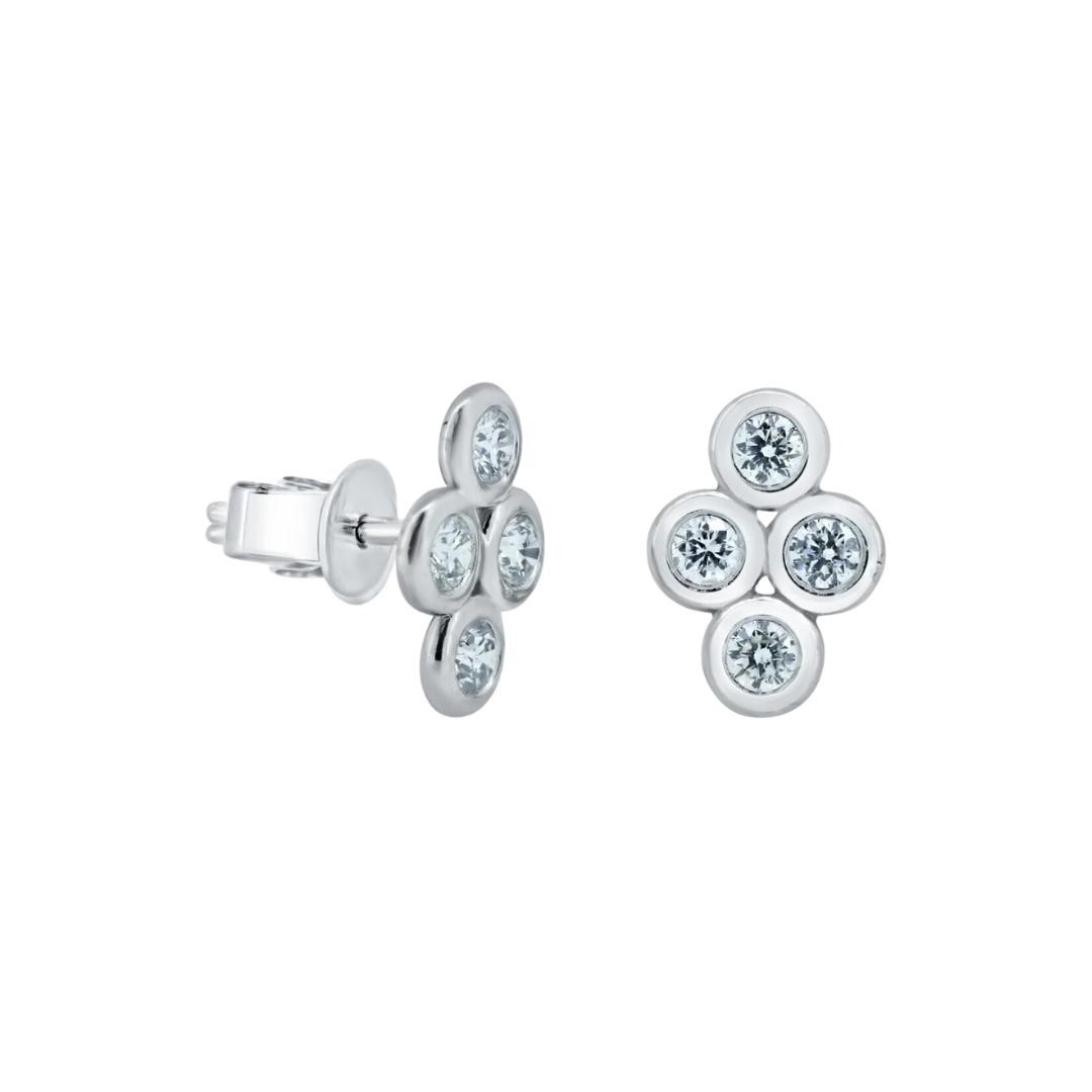 Diamond Bezel Cluster Studs